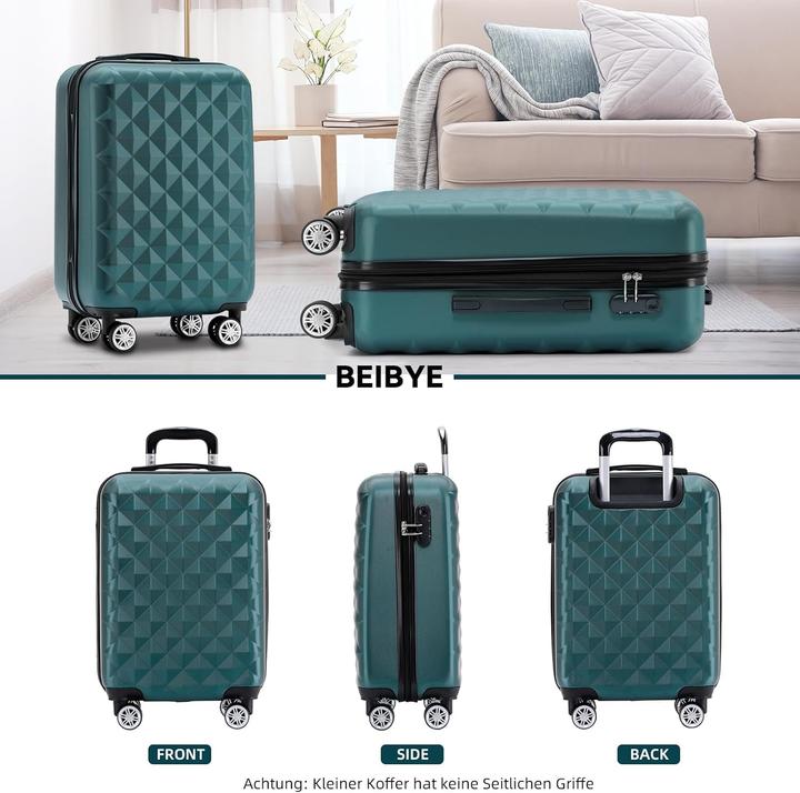 Immagine prodotto Beibye Hartschalen-Trolley für Handgepäck (45 l, Bagaglio a mano (fino a 50 litri))