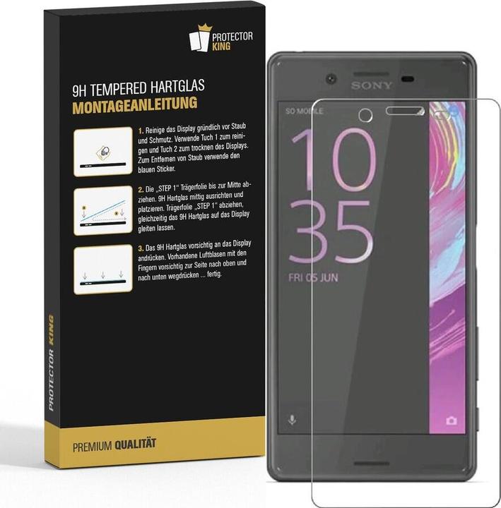 Actual product image Protectorking 1x real tempered 9H armoured glass 3D CLEAR (1 Piece, Sony Xperia XA)
