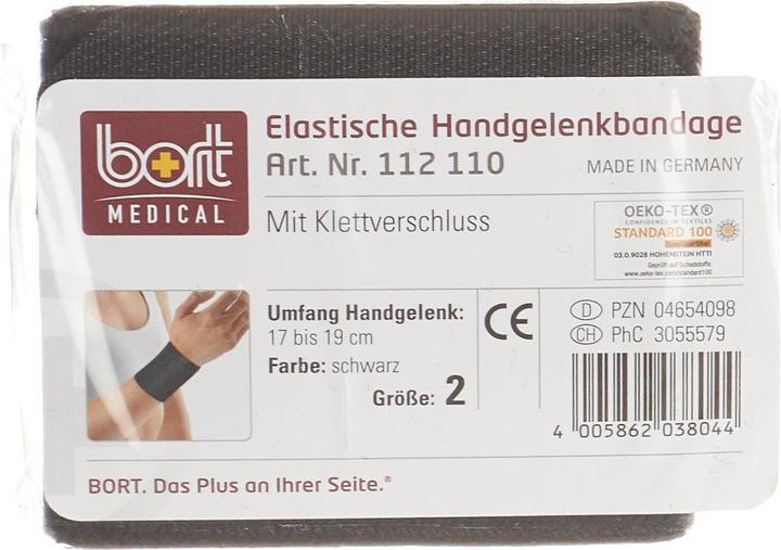Bort Medical Handgelenkbandage Velcro 8cm Gr1 -17cm schwar (1)