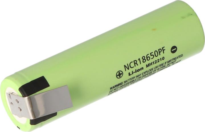 Actual product image Panasonic Akku NCR18650PF – (NCR18650PD) + Lötfahne Z (1 pcs., 18650, 2900 mAh)