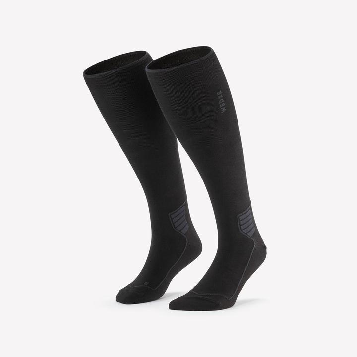 Actual product image Wedze Ski socks for adults - 900 black silk (44, 46)