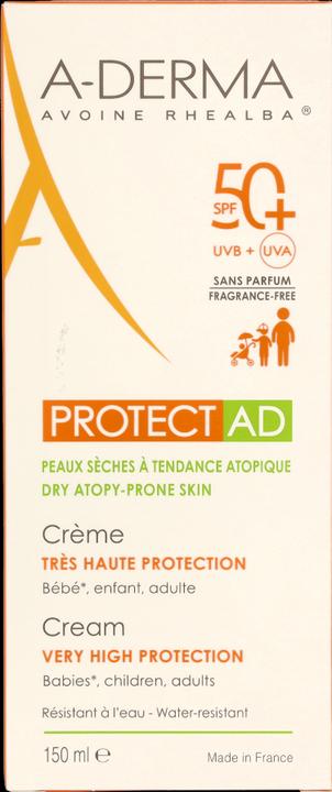 Actual product image A-Derma PROTECT-AD Cream SPF50+ Cream (Sun cream face, SPF 50+, 150 ml, 190 g)