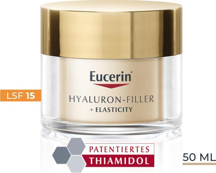 Actual product image Eucerin HYALURON-FILLER + ELASTICITY Day Care SPF 15 (50 ml, Day cream, SPF 15)