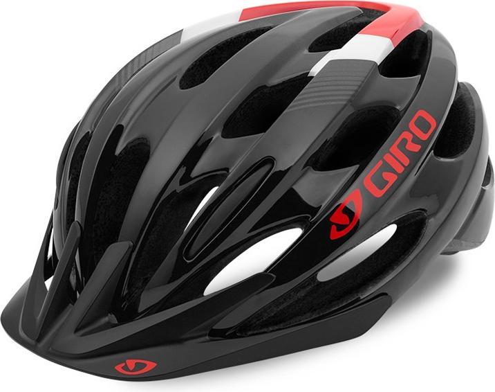 Actual product image Giro Nine Bicycle Helmet, Black/Bright red/Gecko Green, Uni 54-61cm (54 - 61 cm)