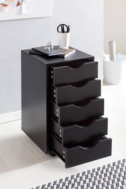 Actual product image FineBuy Roll container wood veneered beech