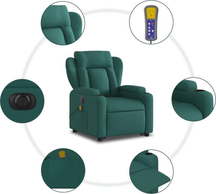 Immagine prodotto VidaXL Poltrona massaggiante elettrica con tessuto di supporto