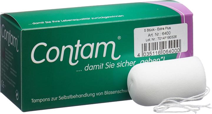 Image du produit Contam Tampon vaginal 40mm Extra Plus (5 pcs) (5 x)