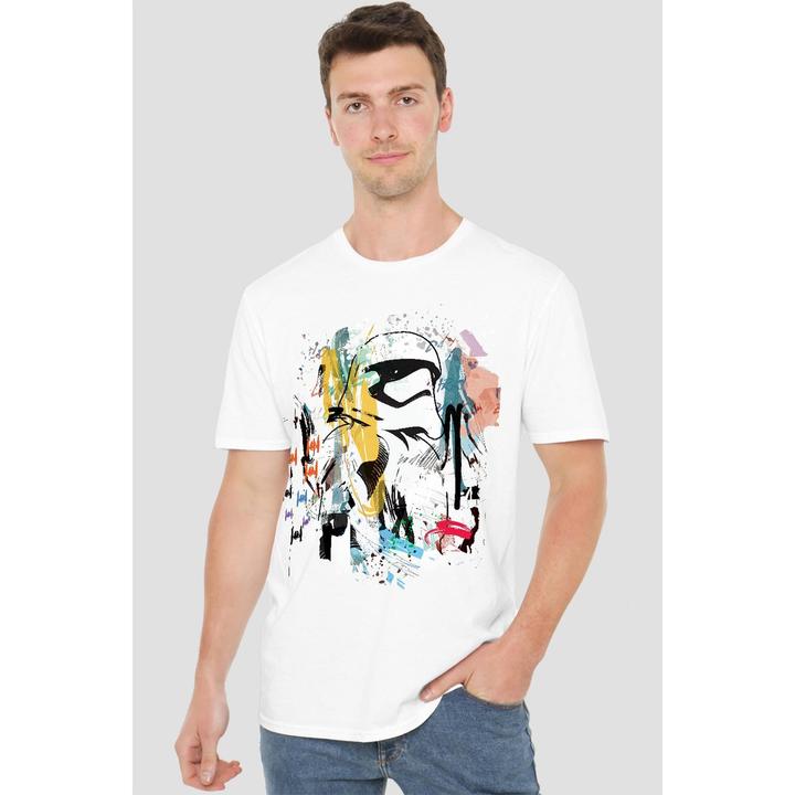Actual product image Star Wars Mens Stormtrooper Abstract T-Shirt (L)