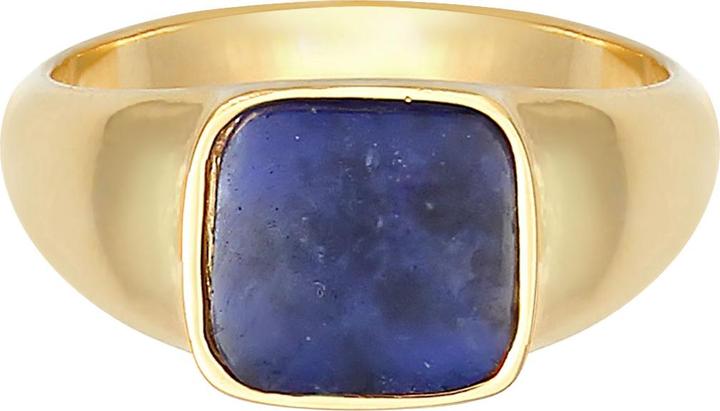 Produktbild Elli PREMIUM Ring Siegelring Sodalith Quadrat Klassik 925 Silber (58, 925 Silber)