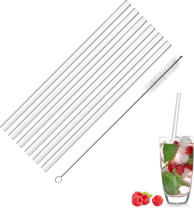 Westmark 6 Trinkhalme Glas + Reinigungsbürstchen, ø 8 x 200 mm (6 x)