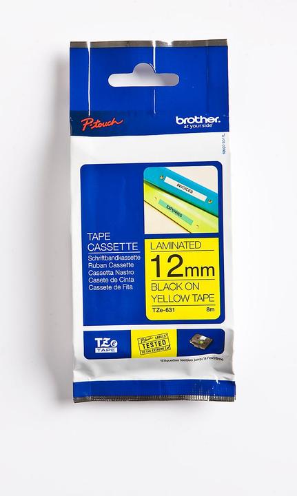 Actual product image Brother Tze-631 (1.20 cm, Yellow, Black)