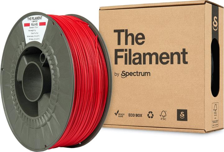 Actual product image Verbatim The Filament PLA HS 1.75mm Fire Red 1kg (PLA, 1.75 mm, 1000 g, Red)