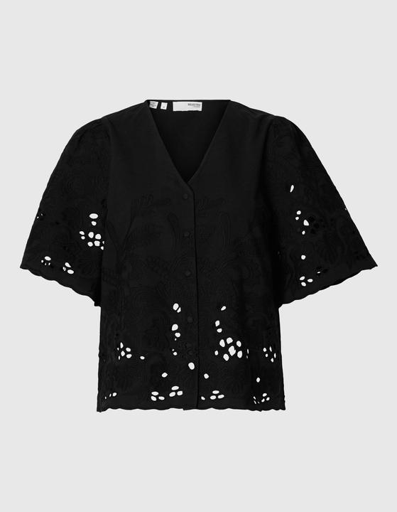 Produktbild Selected Femme Slfdahlia Ss Broderi Shirt Noos (40)