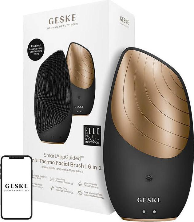 Actual product image Konjac Sponge Soniczna szczoteczka termiczna do twarzy 6w1 Geske z Aplikacją (szary)
