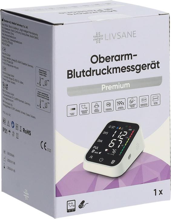 Produktbild Livsane Oberarm Butdruckmessger Premium (Blutdruckmessgerät Oberarm)