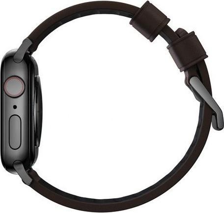 Produktbild Nomad Active Band Pro -nahkaranneke, Apple Watch 49 / 45 / 44 /, musta/ruskea (Heinen-Leder und FKM-Fluorelastomer-Gummi)