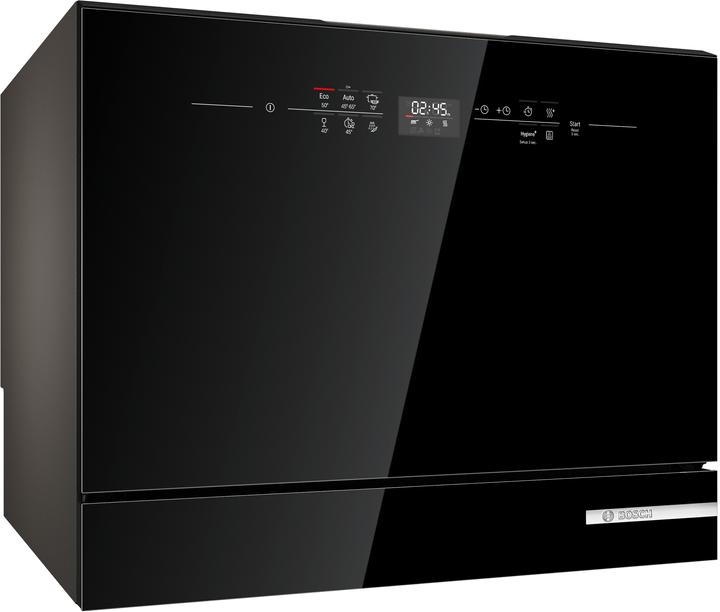 Produktbild Bosch Hausgeräte Serie 6, Freistehender Kompakt-Geschirrspüler, 55 cm, Schwarz, SKS6ITB00E