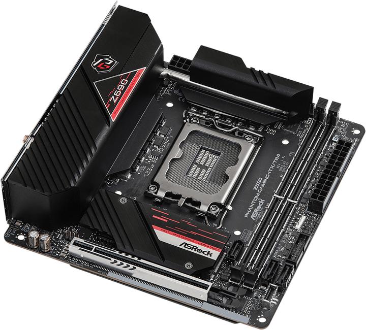 Produktbild AsRock Z690 Phantom Gaming-ITX/TB4 (LGA 1700, Intel Z690 (DDR5), Mini-ITX)