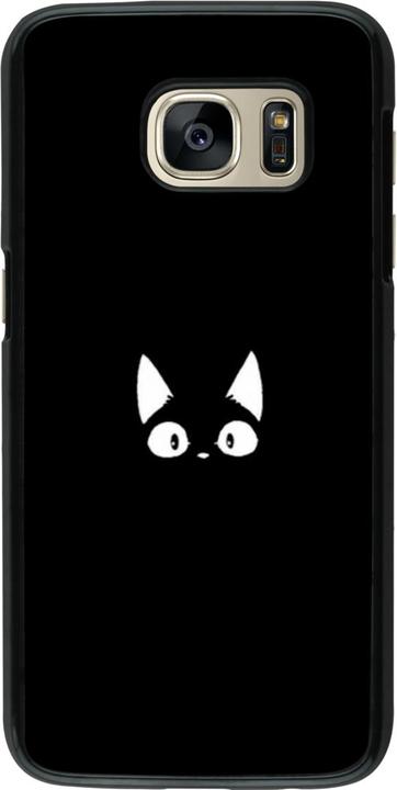 Actual product image PhoneLook Cover Funny cat on black (Samsung Galaxy S7)
