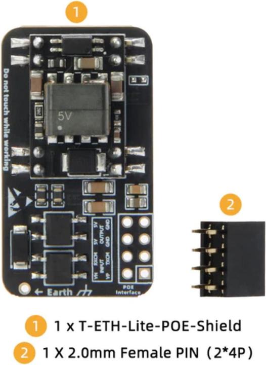 Actual product image Lilygo T-ETH-Lite POE Shield
