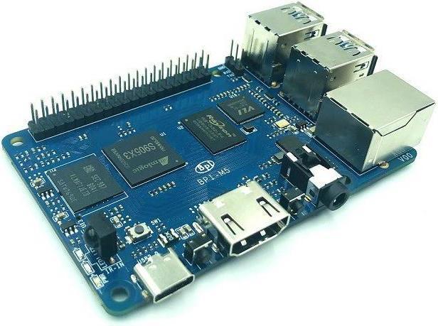Image du produit Sinovoip BANANA PI BPI-M5 - Ordinateur quadricoeur à carte unique, 4 Go LPDDR4, 16 Go eMMC Flash