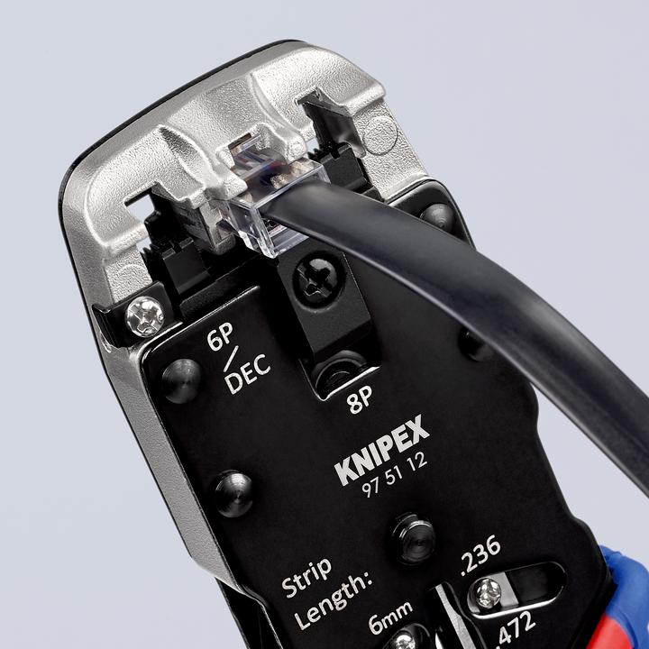 Produktbild Knipex Crimpzange für Westernstecker (200 mm)