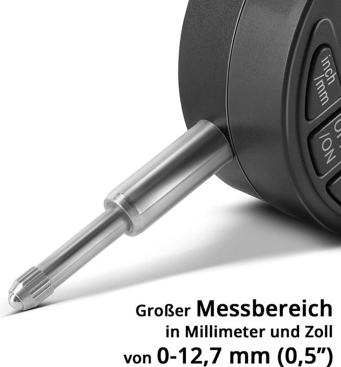 Produktbild Stahlwerk Digitale Messuhr mit 0-12,7 mm (0,5") Messbereich Millimeter und Zoll (1.27 cm)