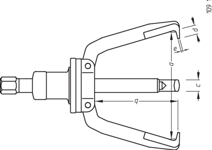 Image du produit Gedore 1.09/2 Extracteur TWIST+PULL à 3 bras avec blocage de la rotation 80x250 mm