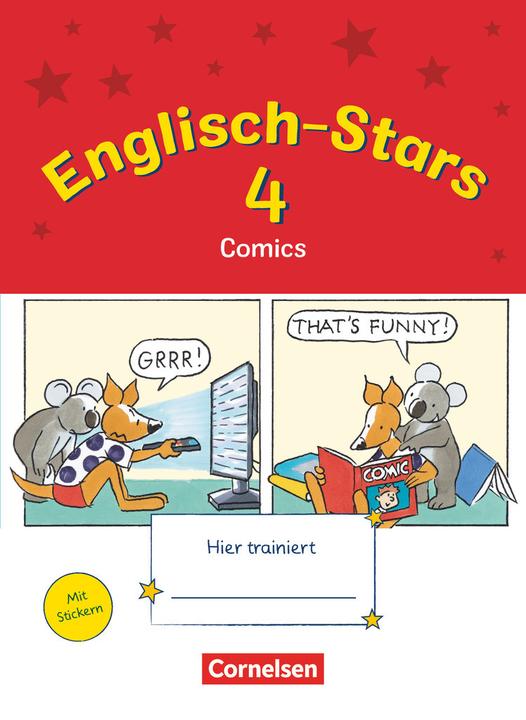 Actual product image Englisch-Stars, Allgemeine Ausgabe, 4. Schuljahr, Übungsheft Comics, Mit Lösungen (German, Irene Reindl, Britta Schöpe, Katrin Schmidt, 2012)