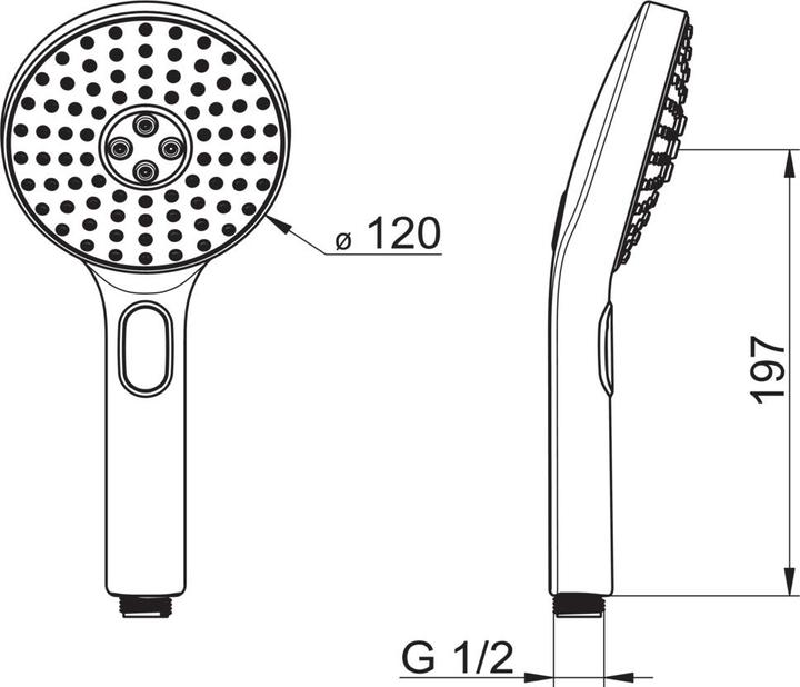 Actual product image Oras HAND SHOWER 3 SPRAY STYLE 242403