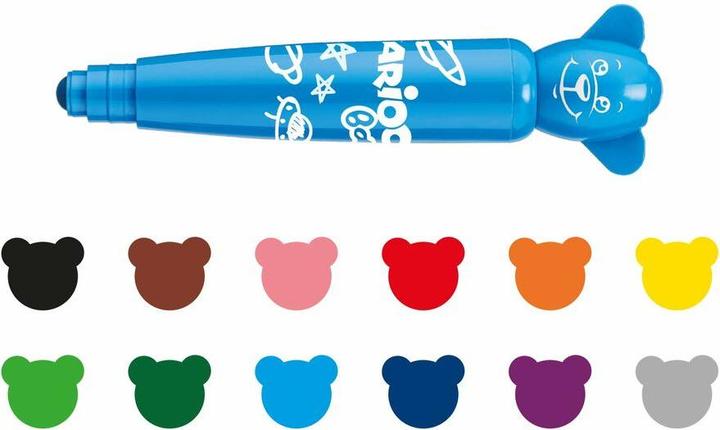 Image du produit Carioca 12 feutres de coloriage Baby Teddy Marker dans un étui en carton (Multicolore, 12 x)