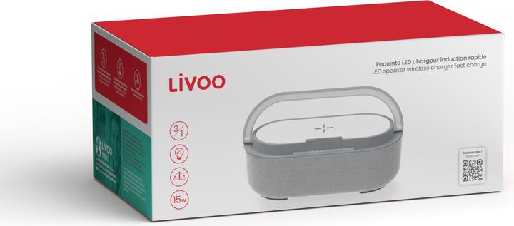 Immagine prodotto Livoo Altoparlante LED caricabatterie wireless (4 h, Batteria ricaricabile)