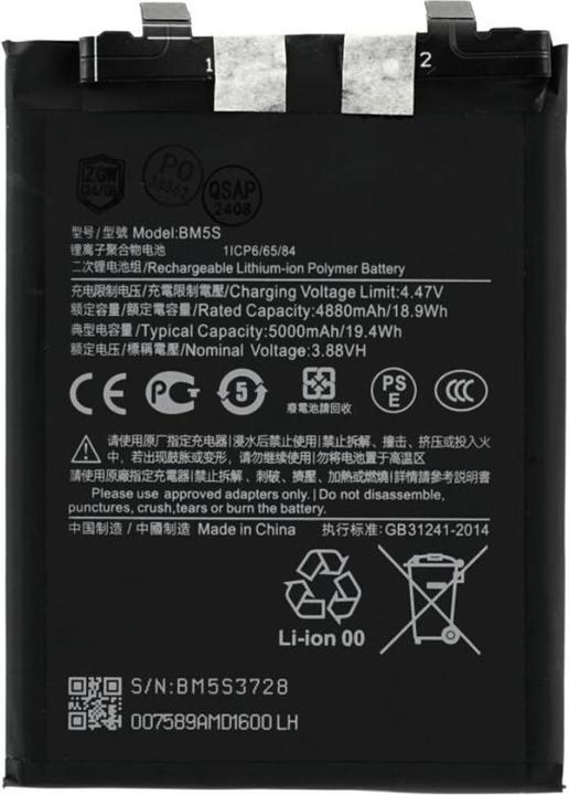 Actual product image OEM - Smartphone Battery BM5S (21774) - Xiaomi 13T Pro - 4880mAh - Black