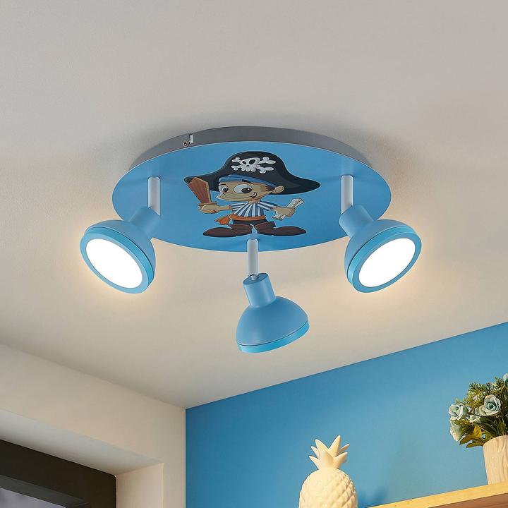 Produktbild Lindby Roxas Kinderzimmer-Deckenleuchte, Pirat (400 lm, GU10)