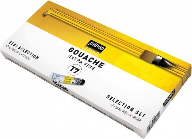 Image du produit Pebeo Gouache T7 Extra Fine Etui Selection 12 tubes (20 ml)