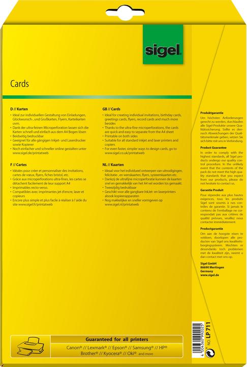 Produktbild Sigel Postkarten (185 g/m², 20 x, A6)