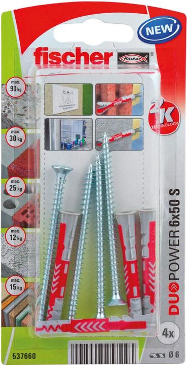 Produktbild Fischer DuoPower 6x50 S K (4) (4 Stk.)