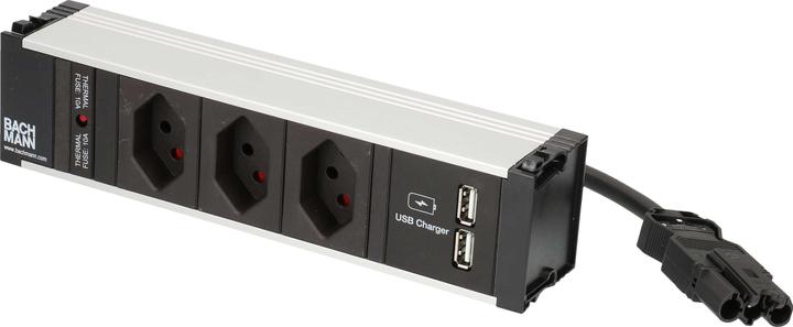 Image du produit Bachmann Multiprise CONI, 3x T13, 1x USB court (3 x, Type 13, 0.30 m)