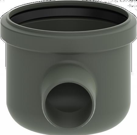 Unidrain Ablaufgehäuse Ø50 - 2411 horizontal mit Wasserschleuse