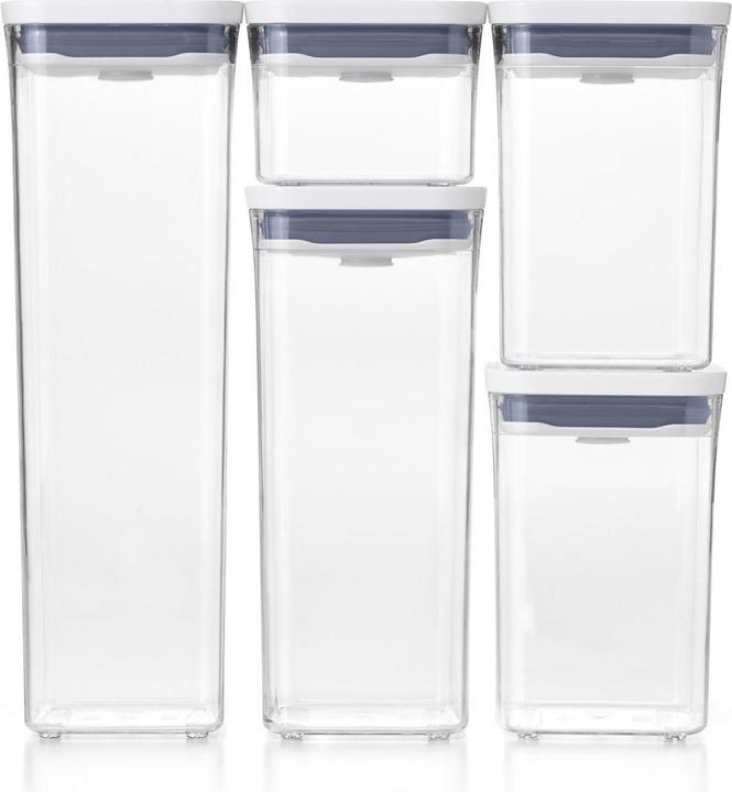 OXO Promo GG Pop Container Set, 5pcs, 2.1L, 1.6L, 2x 1L, 0.4L (6.10 l)