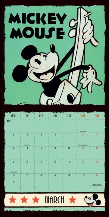 Actual product image Disney 2025 Mickey Mouse 90th Anniversary Calendar (30 x 30 cm, German)