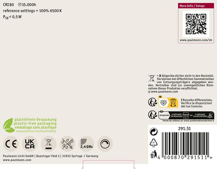 Actual product image Paulmann AGL Zigbee filament set of 3 (E27, 11 W, 1055 lm, 1 x, F)
