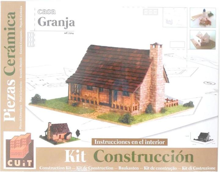 Actual product image Block Cuit. 3D Ceramic Model Kit -Old Farmhouse (26 x 14 x 22 cm)
