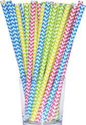 Produktbild Arpex Shake-Papierstrohhalme 8mm gelb 10Stk (10 x)