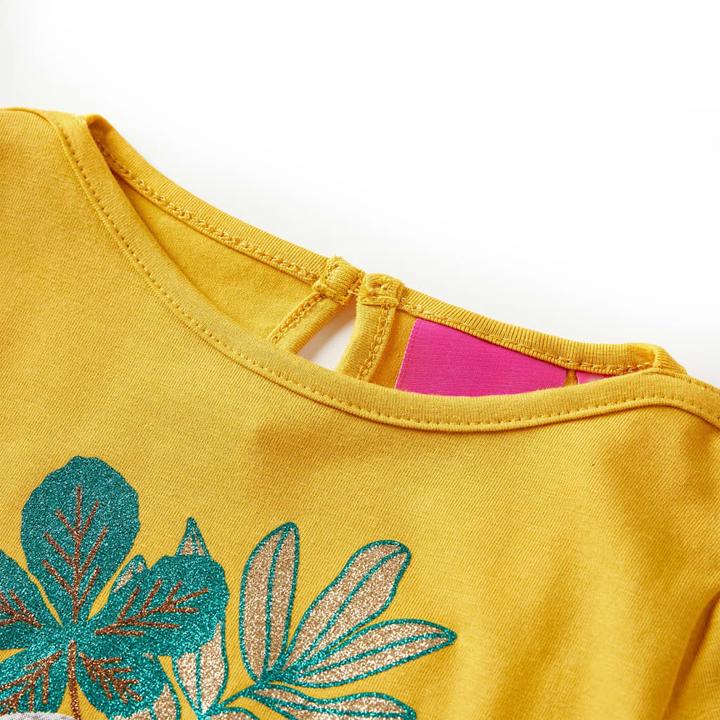 Immagine prodotto VidaXL Camicia da bambino a maniche lunghe ocra 140,Materiale: 95 % cotone. 5 (140)