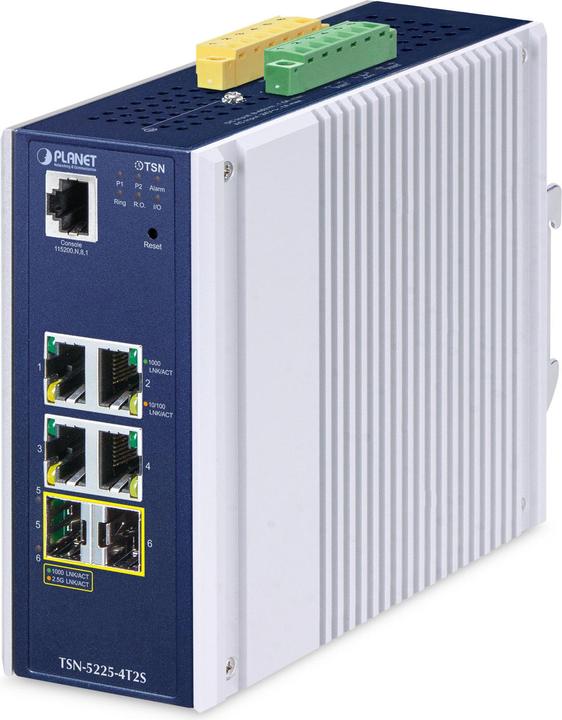 Actual product image Planet Industrial L2+ 4-Port Managed TSN Switch TSN-5225-4T2 (4 Ports)