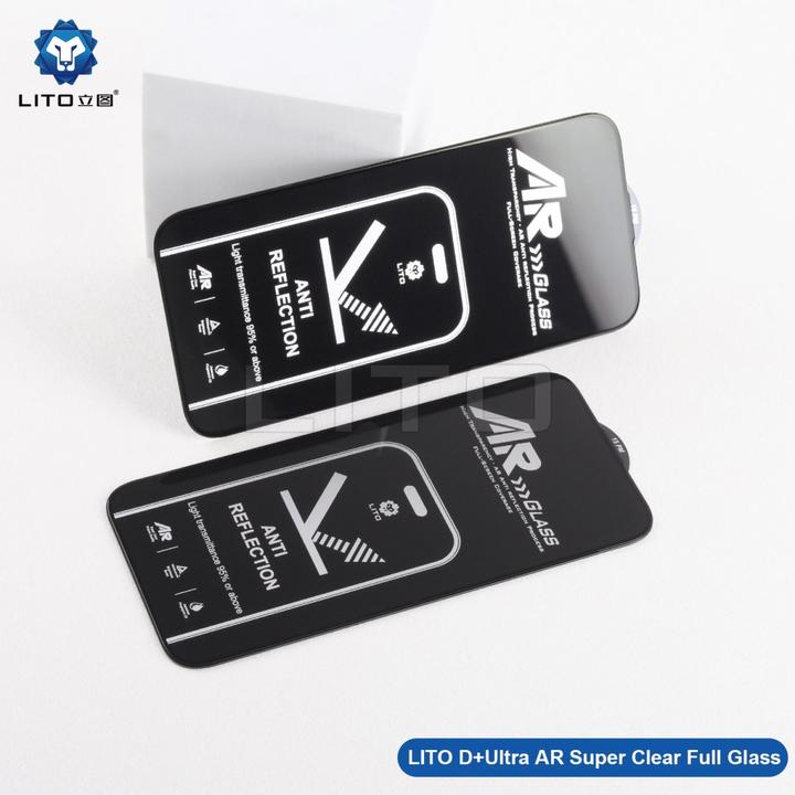 Actual product image Lito Anti-reflective armoured glass (1 Piece, Apple iPhone 15 Pro)