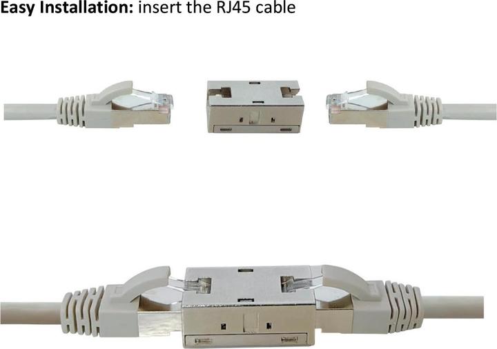 Actual product image Roline RJ-45 coupling shielded, Cat.6A (Class EA)