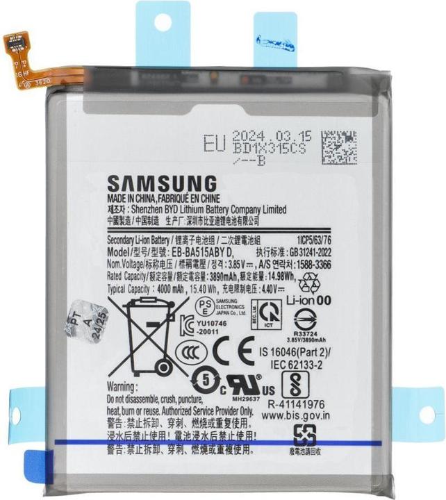 Actual product image Samsung Battery ServicePack Battery EB-BA515ABY for A51 A515 GH82-21668A