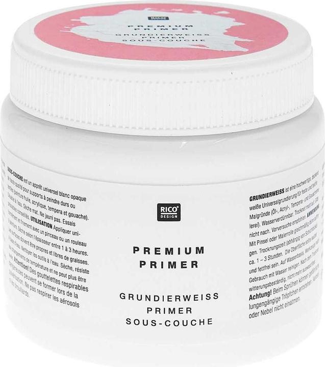 Produktbild Rico Design Grundierung Premium Grundierweiss 500 ml (Weiss, 500 ml)